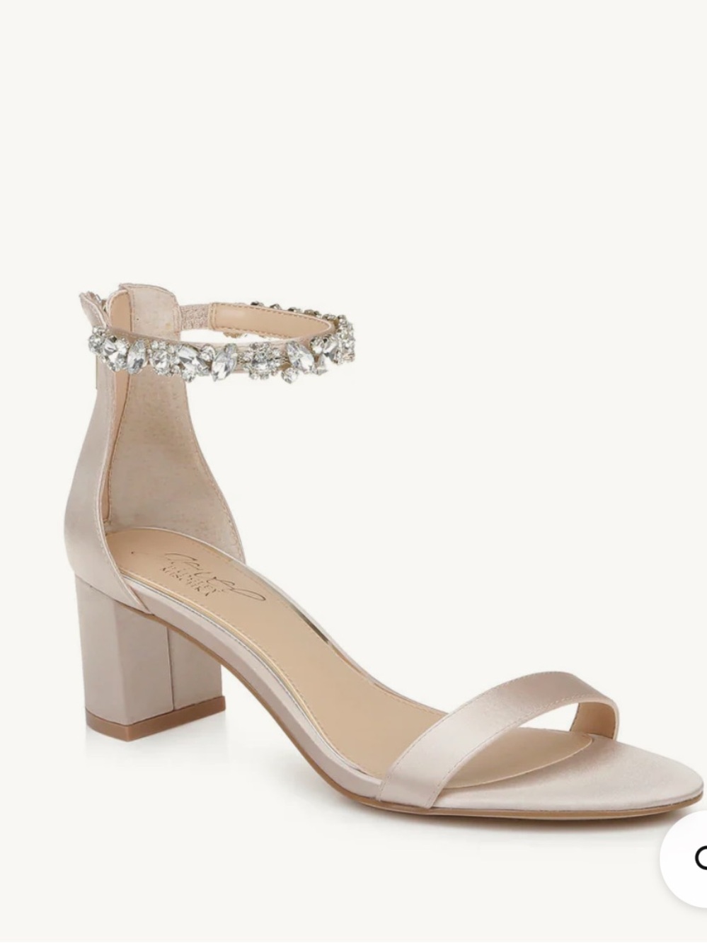 Jewel Badgley Mischka Collection - Catalina Open Toe Block Heel